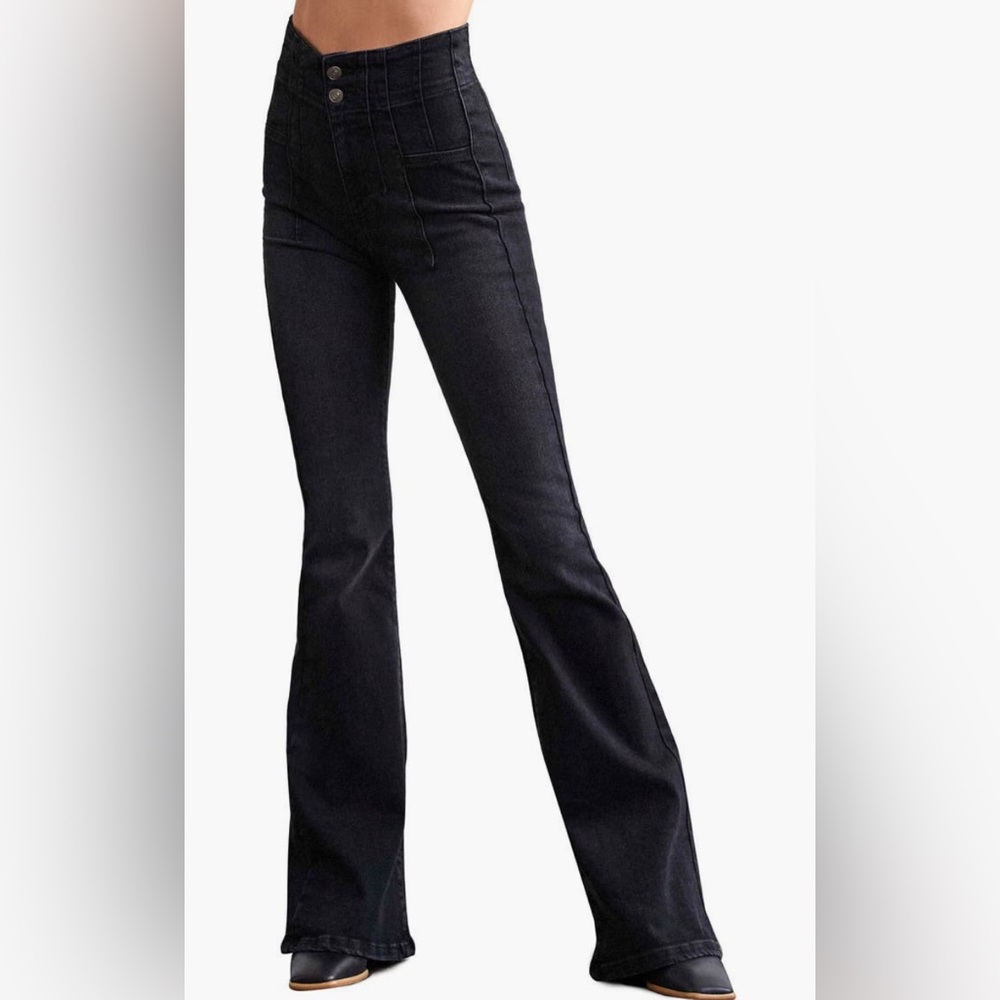 We The Free High-Rise Black Flared Jeans